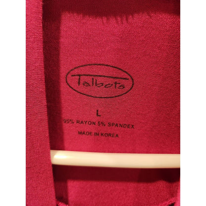 Vintage 1990s Talbots Womens Sz L Long Sleeve Turtleneck T Shirt Pink