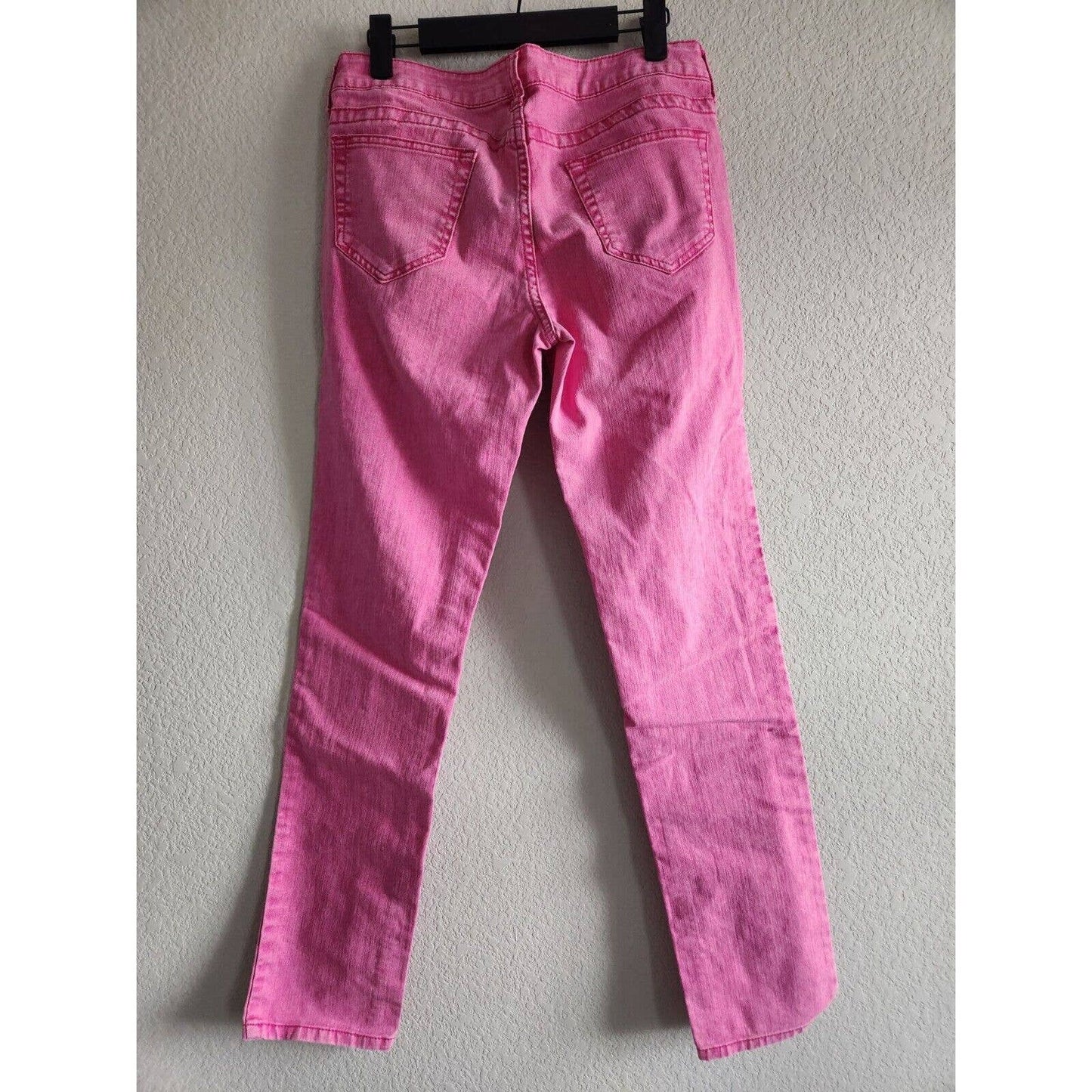 Vintage Y2K City Streets Juniors Sz 9 Bright Pink Denim Jeans Slim Leg