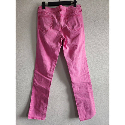 Vintage Y2K City Streets Juniors Sz 9 Bright Pink Denim Jeans Slim Leg