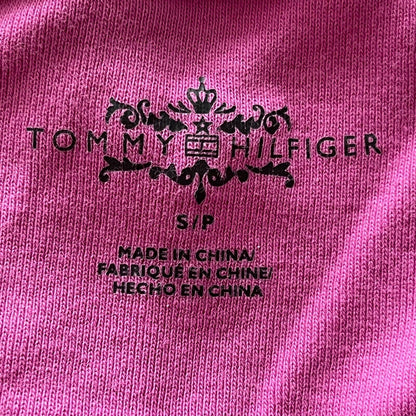 Tommy Hilfiger Womens Sz S Short Sleeve V Neck T Shirt Purple Y2K