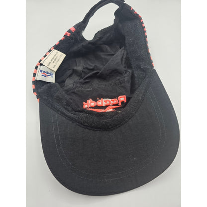 Vintage Reebok Womens Nylon Baseball Running Hat Black and Bright Pink