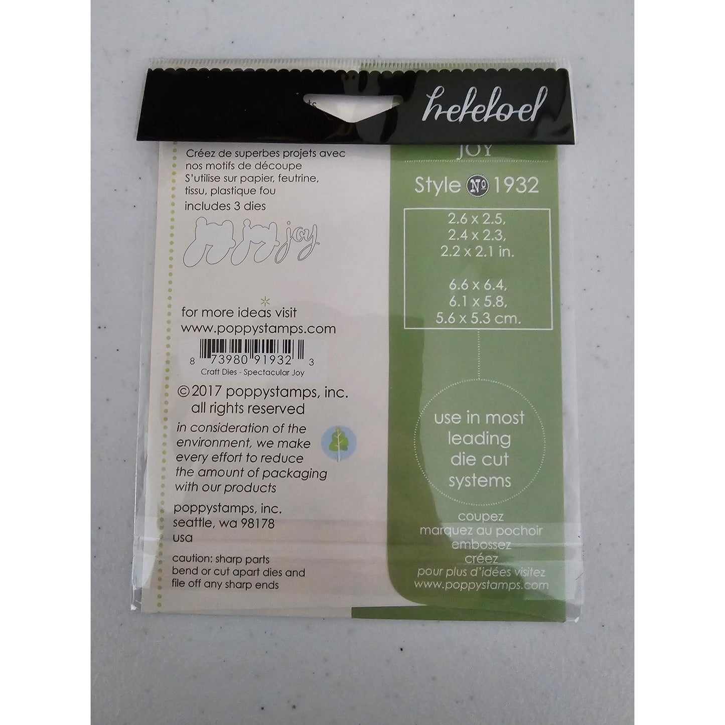 Poppy Stamps Steel Craft Die Spectacular Joy Christmas