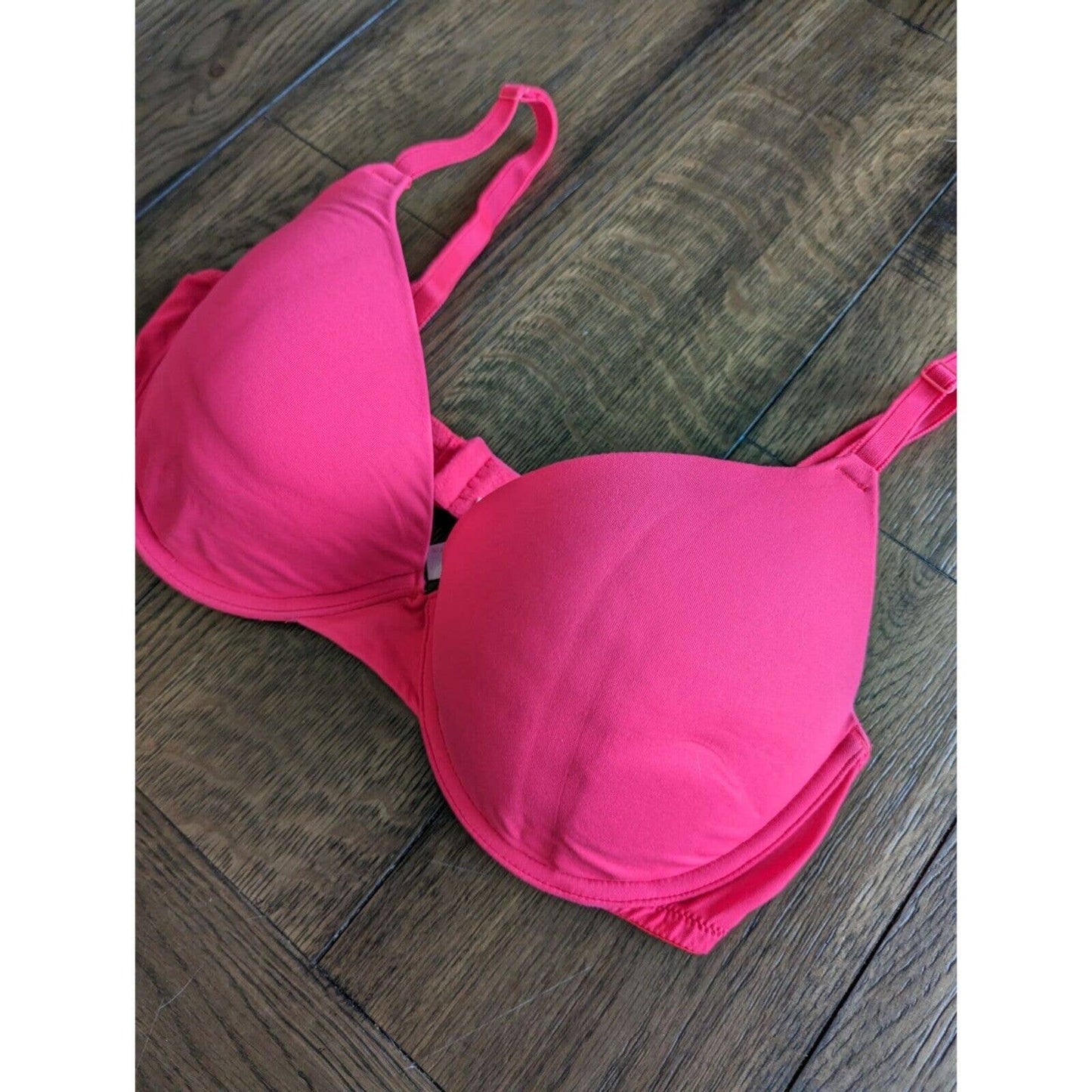 Pink by Victorias Secret Womens Sz 36D Lightly Padded Bra Bright Neon Pink