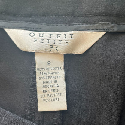 Outfit Petite JPR John Paul Richard Womens Sz 8 A Line Knee Length Skirt Black