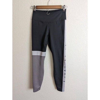 Nike Dri Fit Leggings de compresión para correr para mujer Sz S negro y gris