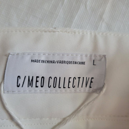 Anthropologie C/MEO Collective Women's Be Moved Slim Leg Pants White sz L