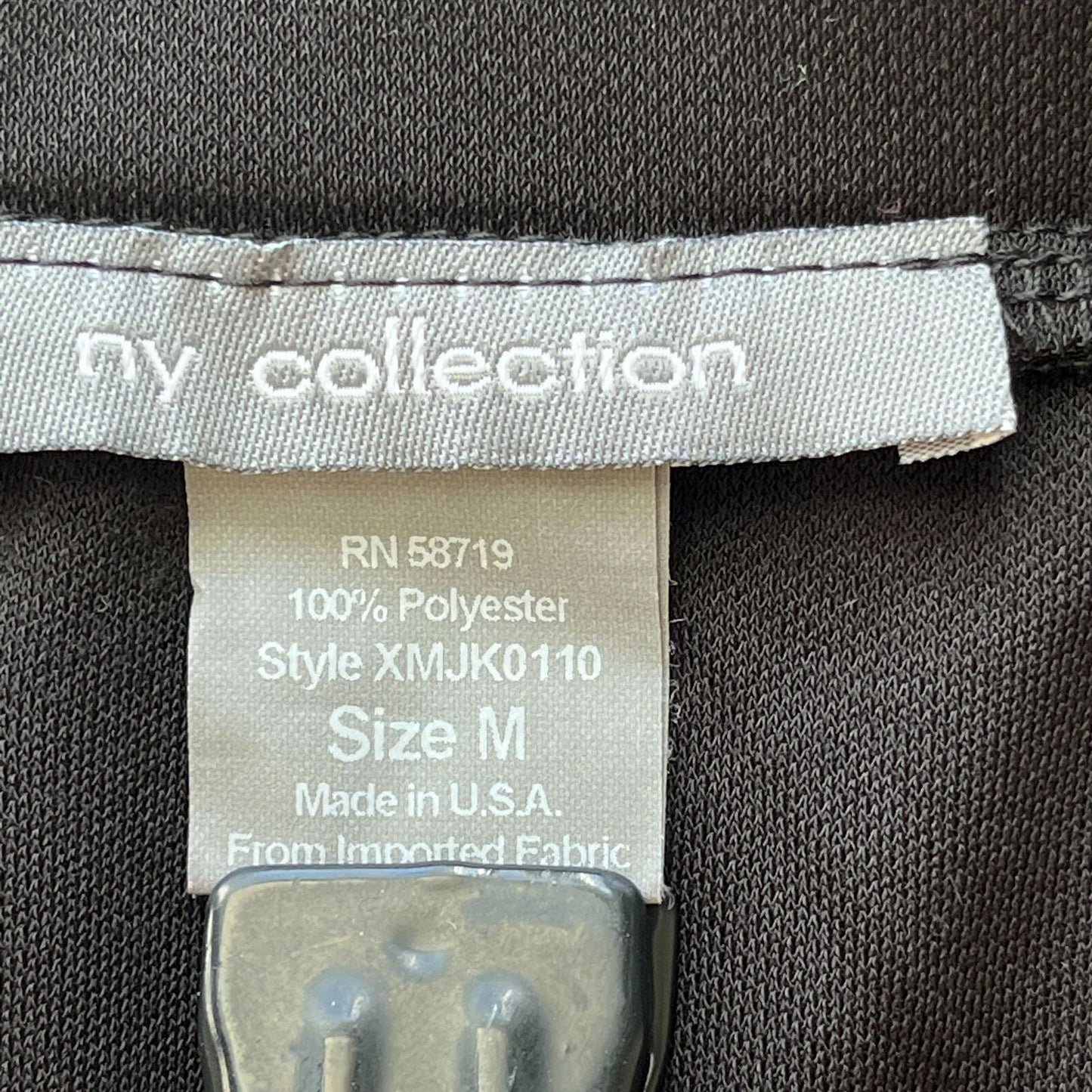 NY Collection Womens Sz M Solid Black Tulip Hem Skirt Career