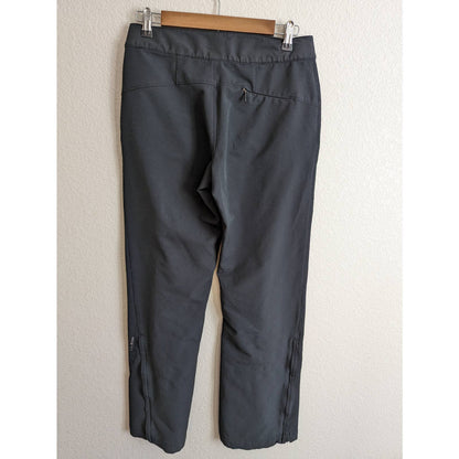 LL Bean Pantalones de senderismo de punto grueso negro alto para mujer, talla 8T, pierna recta