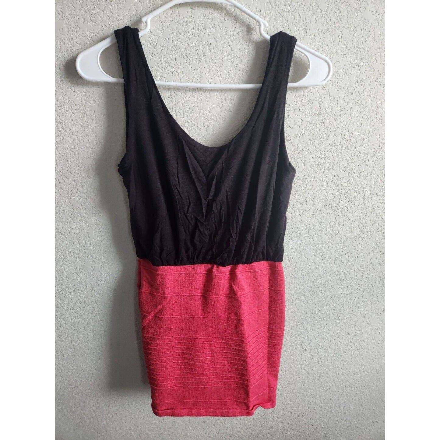 Vintage Y2K Charlotte Russe Sz M Mini Pencil Dress Black Pink