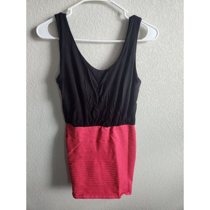 Vintage Y2K Charlotte Russe Sz M Mini Pencil Dress Black Pink