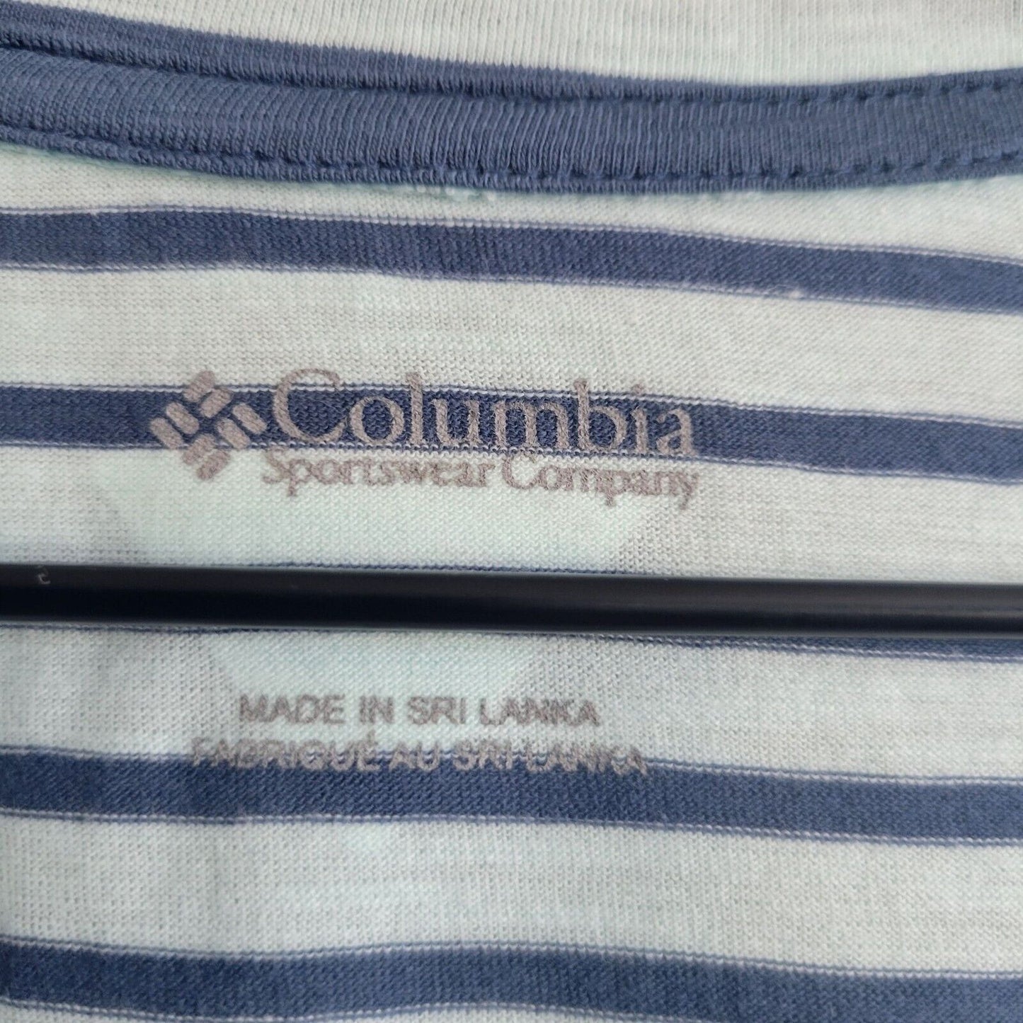 Columbia PFG Womens Sz XL Short Sleeve Monogram Tee T Shirt Striped