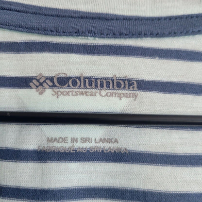 Columbia PFG Womens Sz XL Short Sleeve Monogram Tee T Shirt Striped