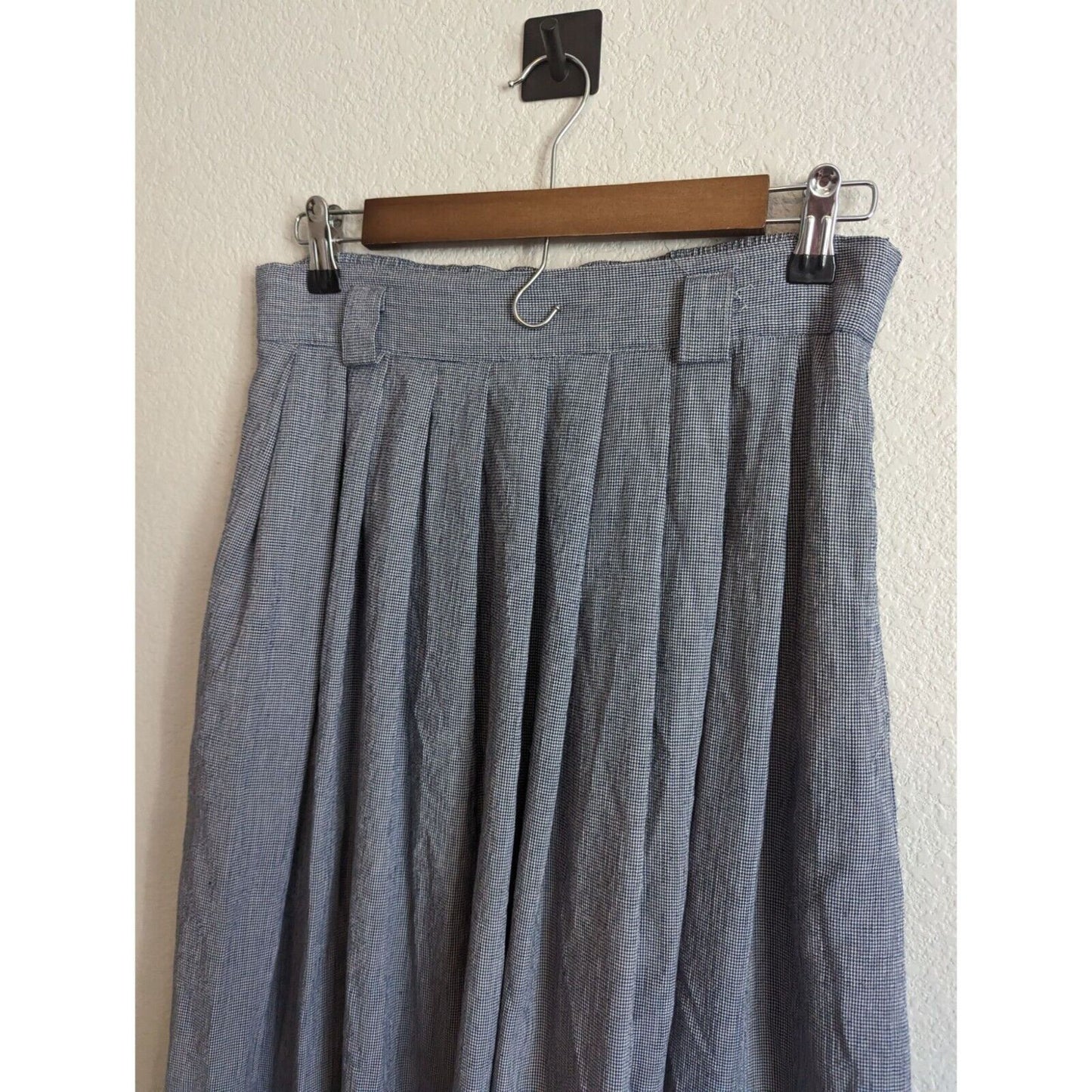 Vintage 1980s Briggs New York Womens Sz 8 Midi Length Skirt Houndstooth