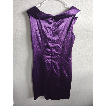 Connected Apparel Womens Sz 10 Formal Knee Length Sheath Dress Royal Purple