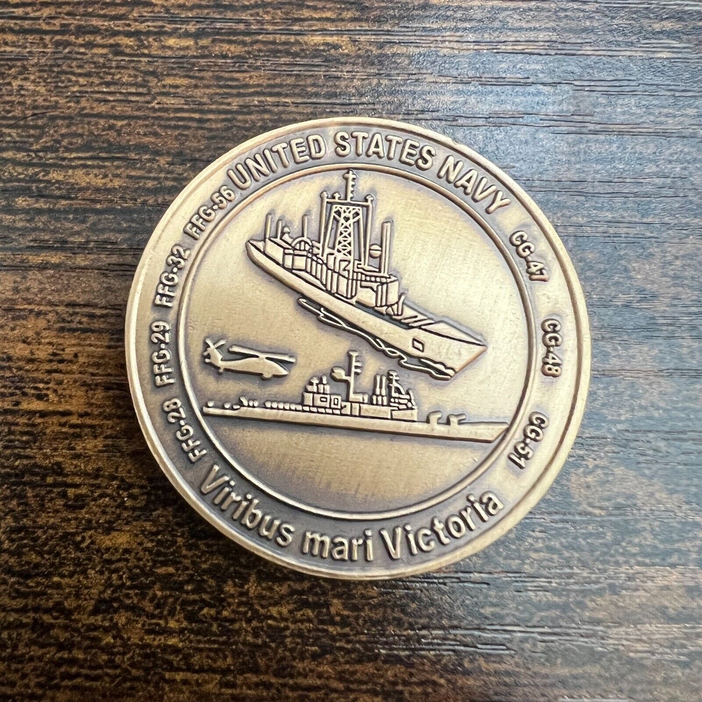 United States Navy Military Destroyer Squadron Six Metal Coin