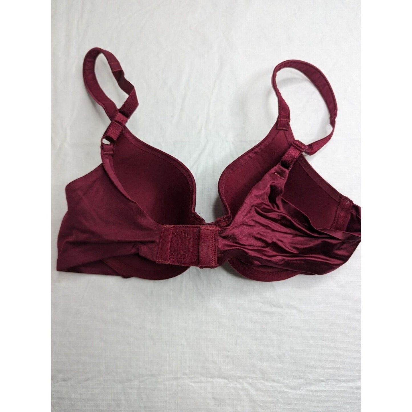 Vintage 1990s Hanes Womens Sz 34B T Shirt Bra Dark Red