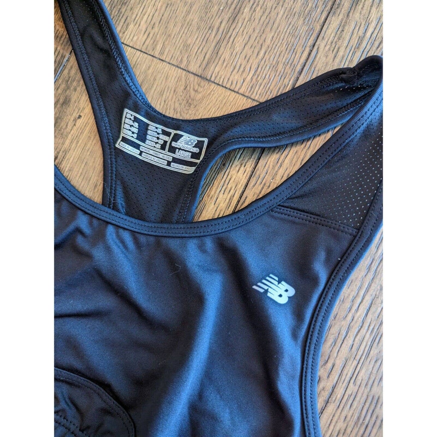 New Balance Womens Sz L Sports Bra Lightning Dry Black