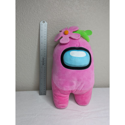 Among US Official Crew Person Plush 12" tall by Toikido Pink Flower Bow