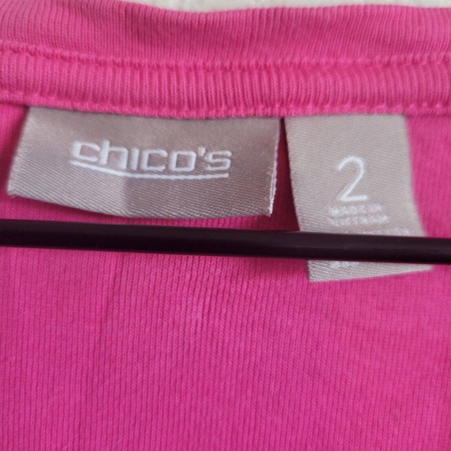 Chicos Womens Sz 2 (XL) Sleeveless Tank Top Bright Pink