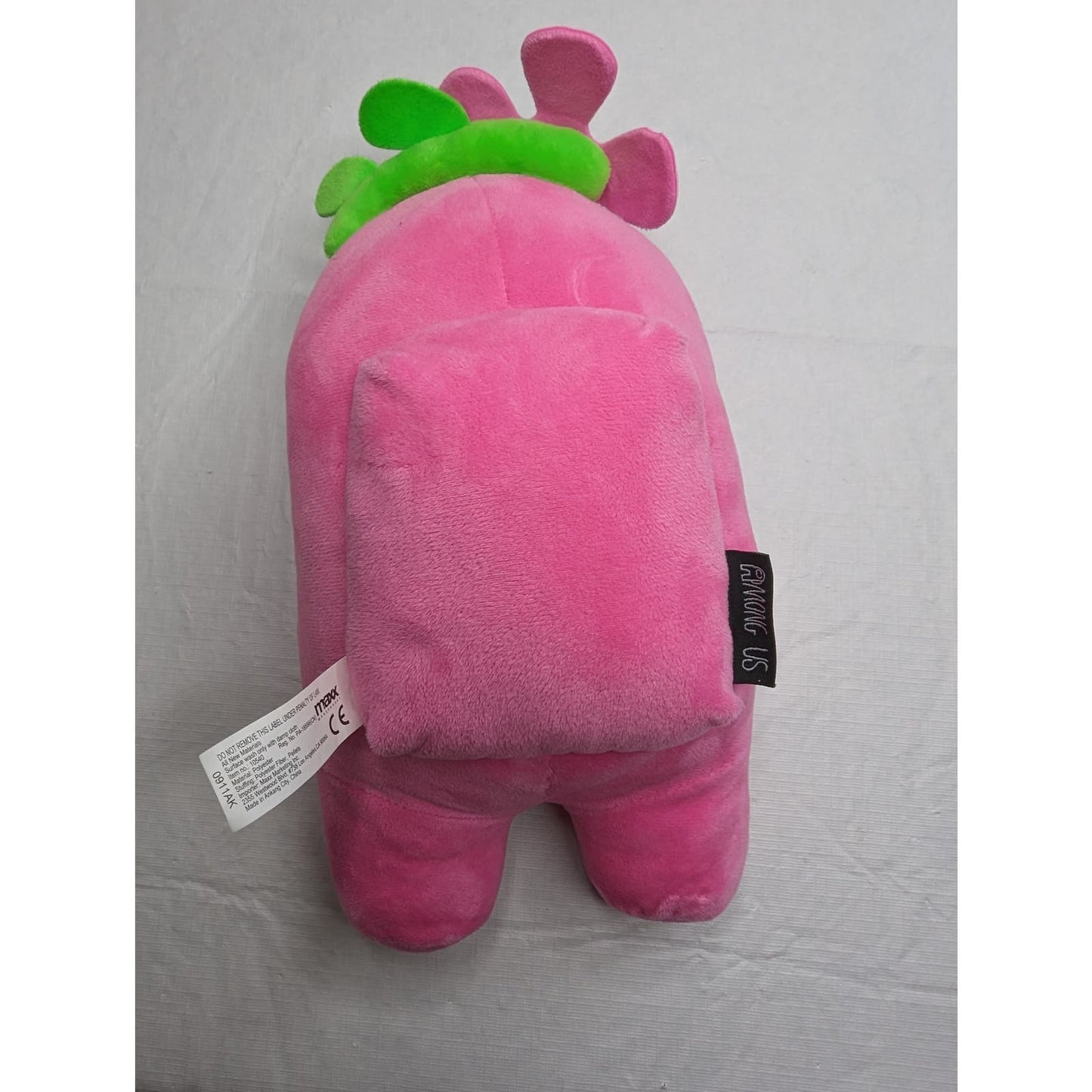 Among US Official Crew Person Plush 12" tall by Toikido Pink Flower Bow