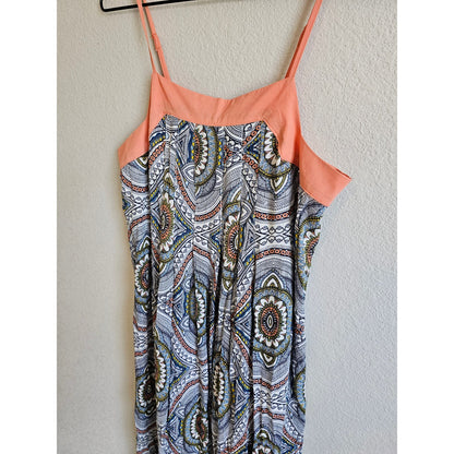 Xhilaration Juniors Sz M Maxi Length Sleeveless Dress Mandala Print Boho