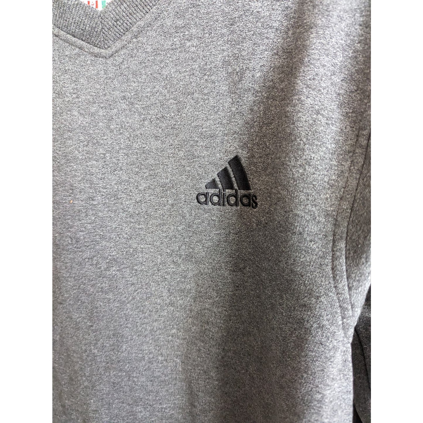 Vintage Adidas Womens Sz M Pullover Crew Neck Sweatshirt Gray Embroidered