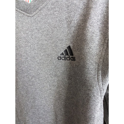 Vintage Adidas Womens Sz M Pullover Crew Neck Sweatshirt Gray Embroidered