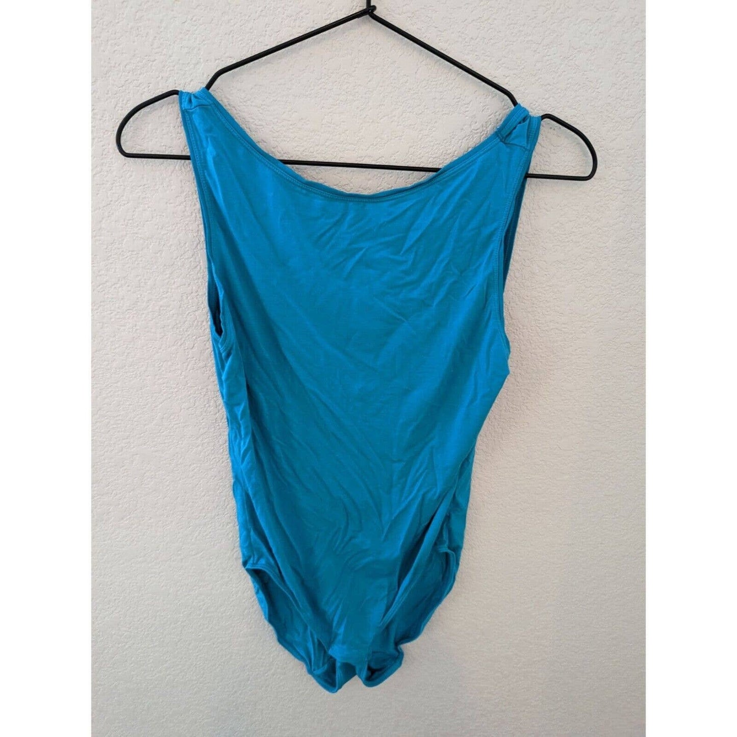 Modern Movement Womens Sz M Bodysuit Tank Top Solid Blue