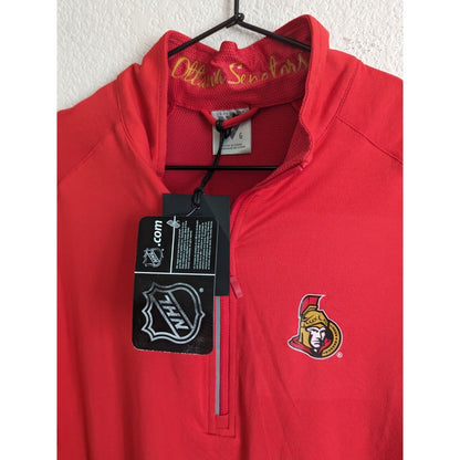 Ottawa Senators Womens Sz L 1/4 Zip Pullover Athletic Jacket NEW