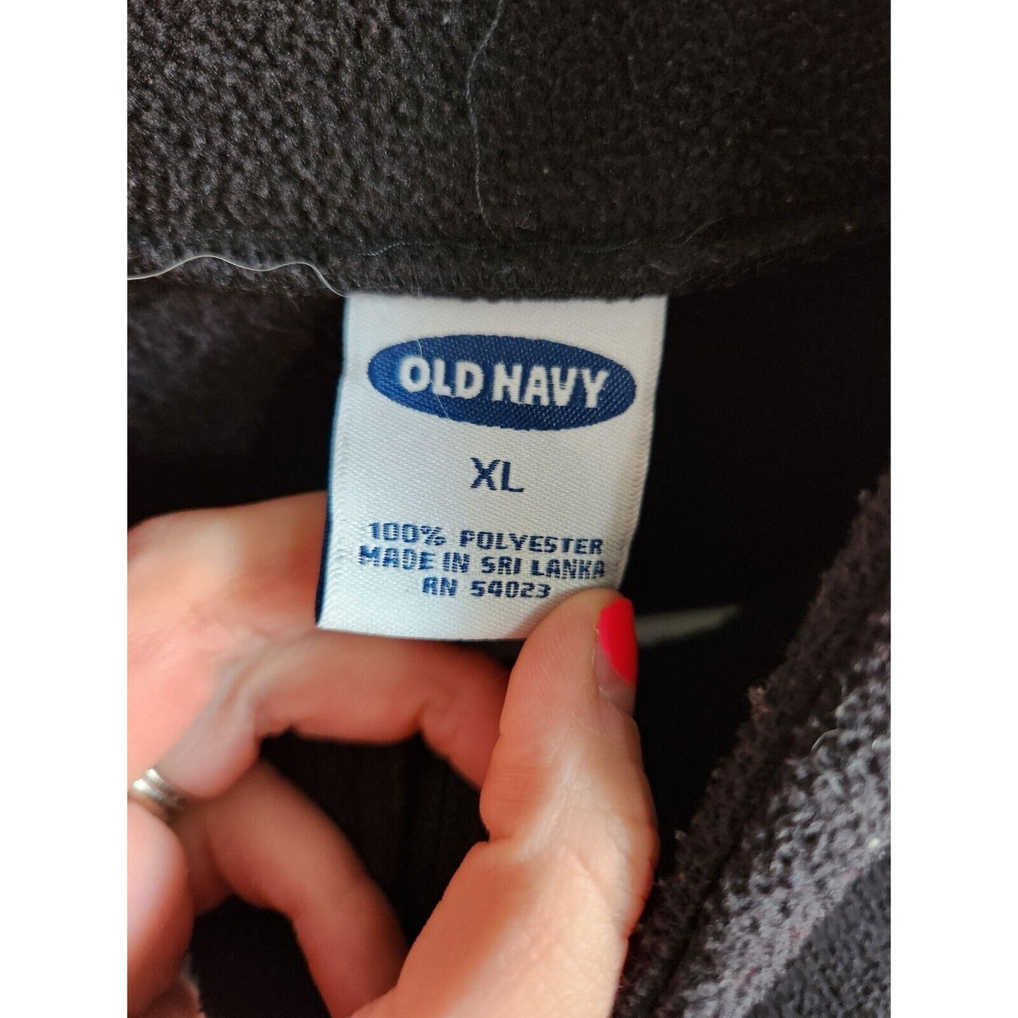 Old Navy Womens Sz XL 1/4 Zip Pullover Fleece Jacket Black