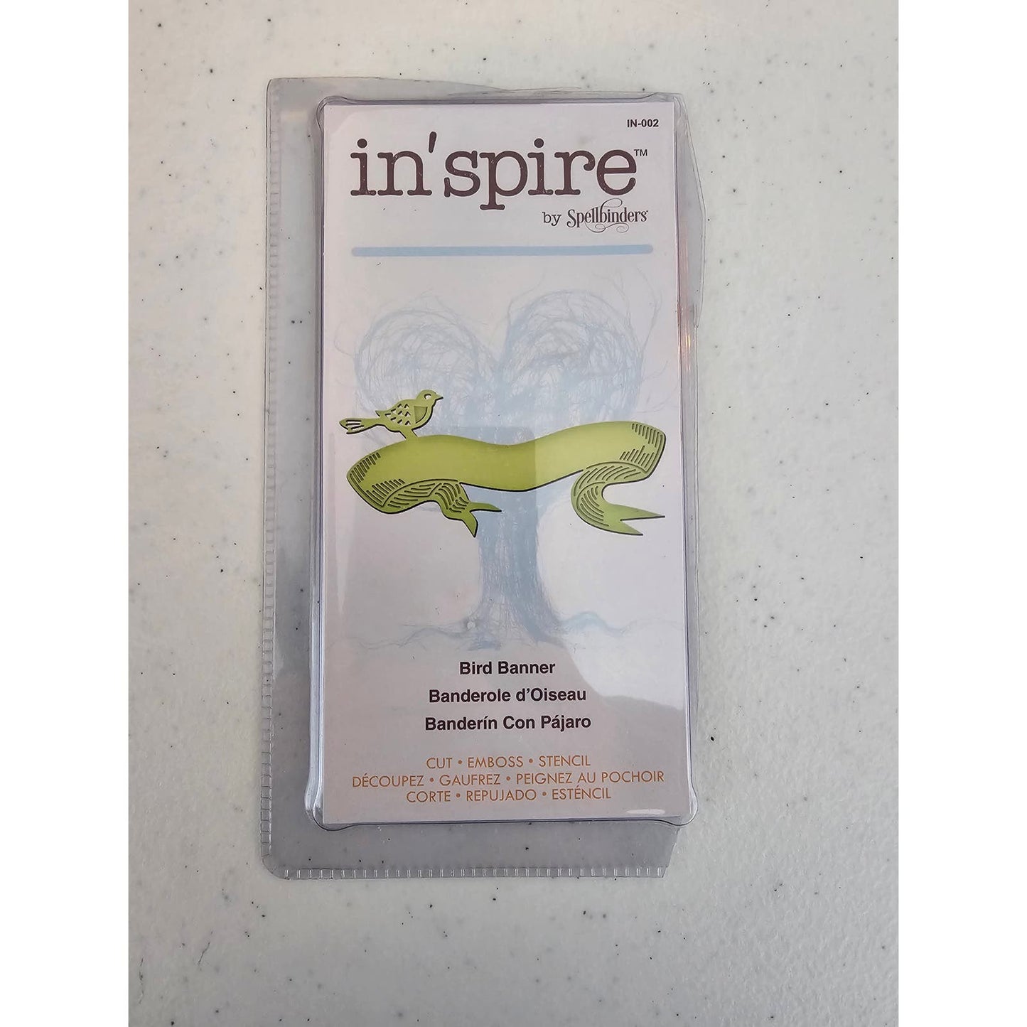 Spellbinders In'Spire Bird Banner Metal Craft Die IN-002