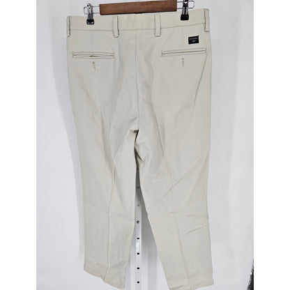 Dockers Mens Sz 34x30 Individual Fit Classic Fit Pleated Dress Pants Tan