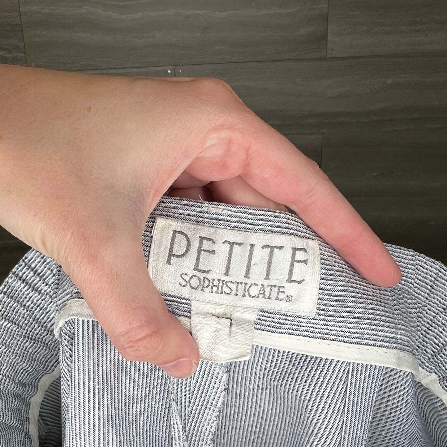 Vintage Petite Sophisticate Womens 6p High Waist Dress Pants Pinstripe