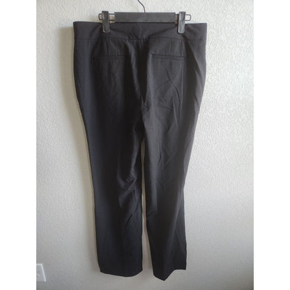 Calvin Klein Womens Sz 10 Classic Fit Career Dress Pants Solid Black Wide Leg