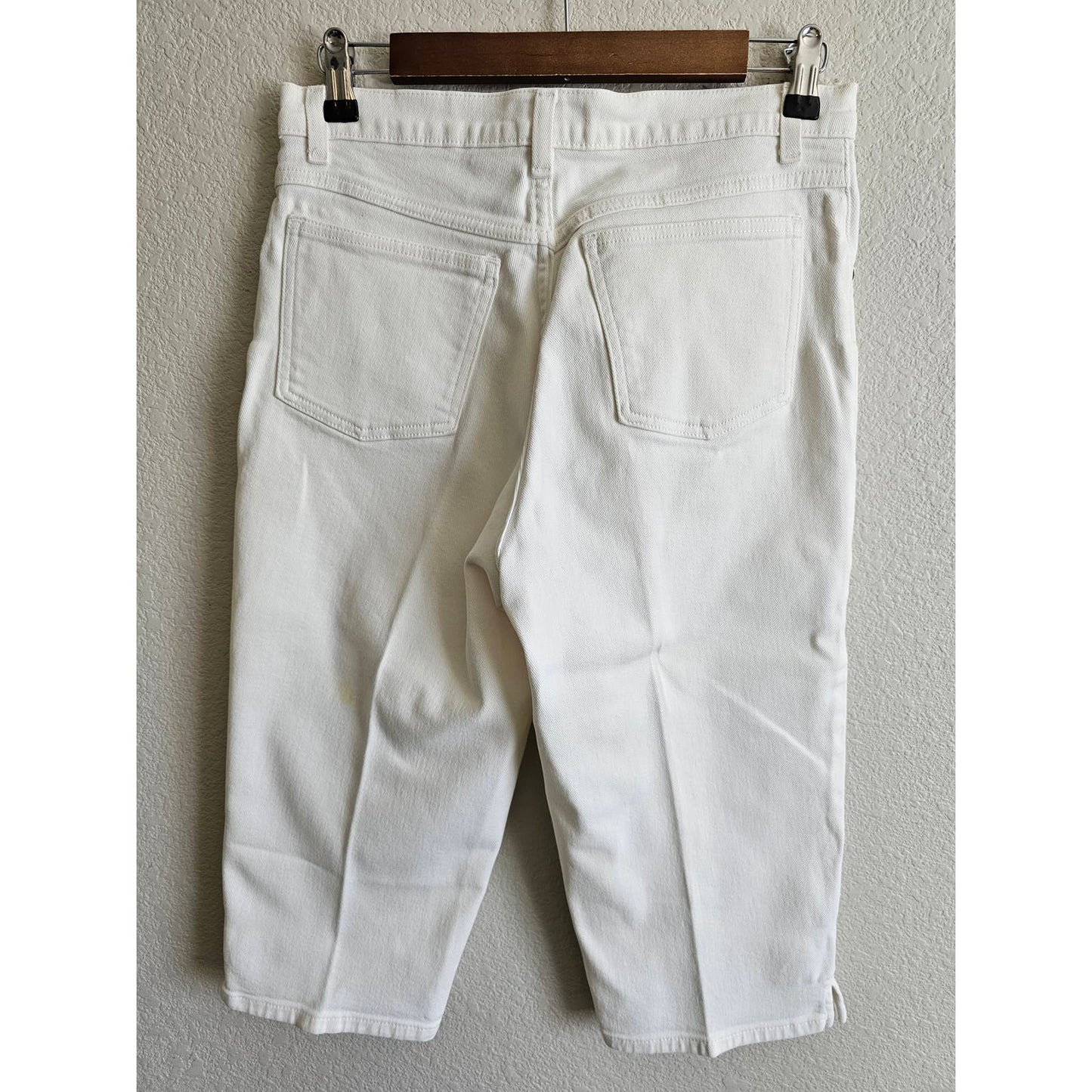 Style & Co Womens Sz 8 Cropped White Denim Jeans Capris