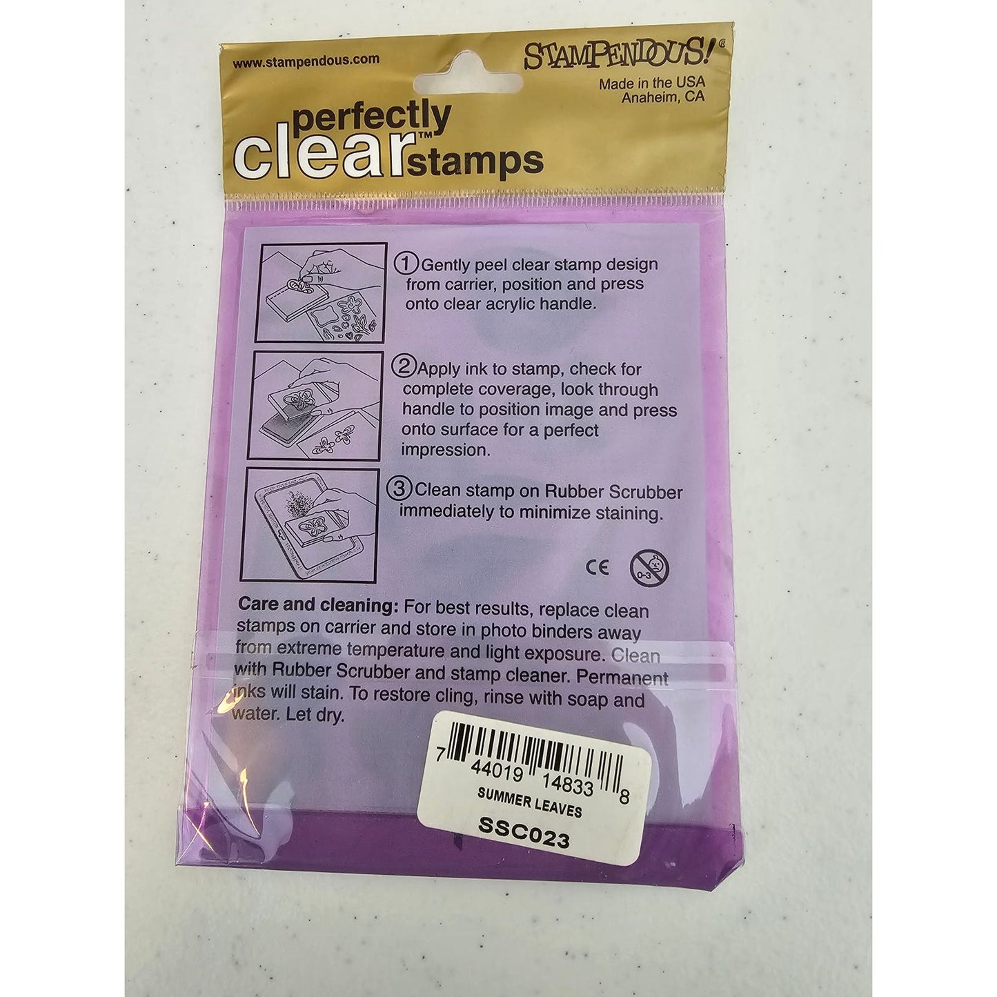 Stampendous Perfectly Clear Stamp Set Summer Leaves Floral