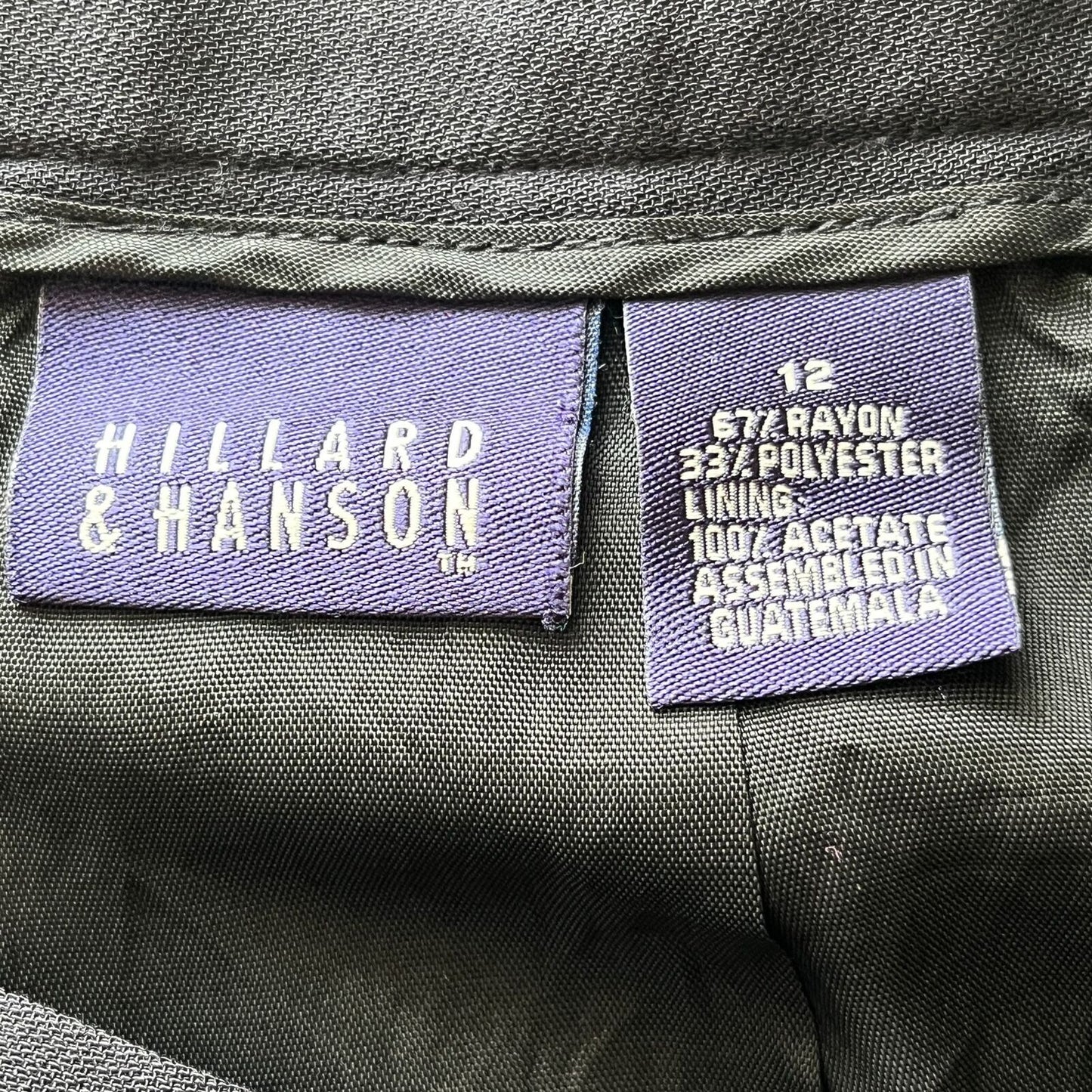 Hillard & Hanson Womens Sz 12 Maxi Skirt Black Classic Vintage