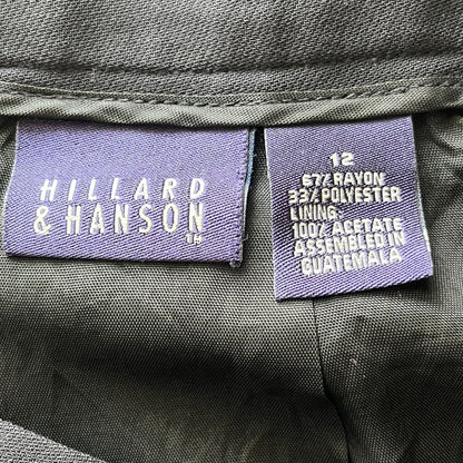 Hillard & Hanson Womens Sz 12 Maxi Skirt Black Classic Vintage