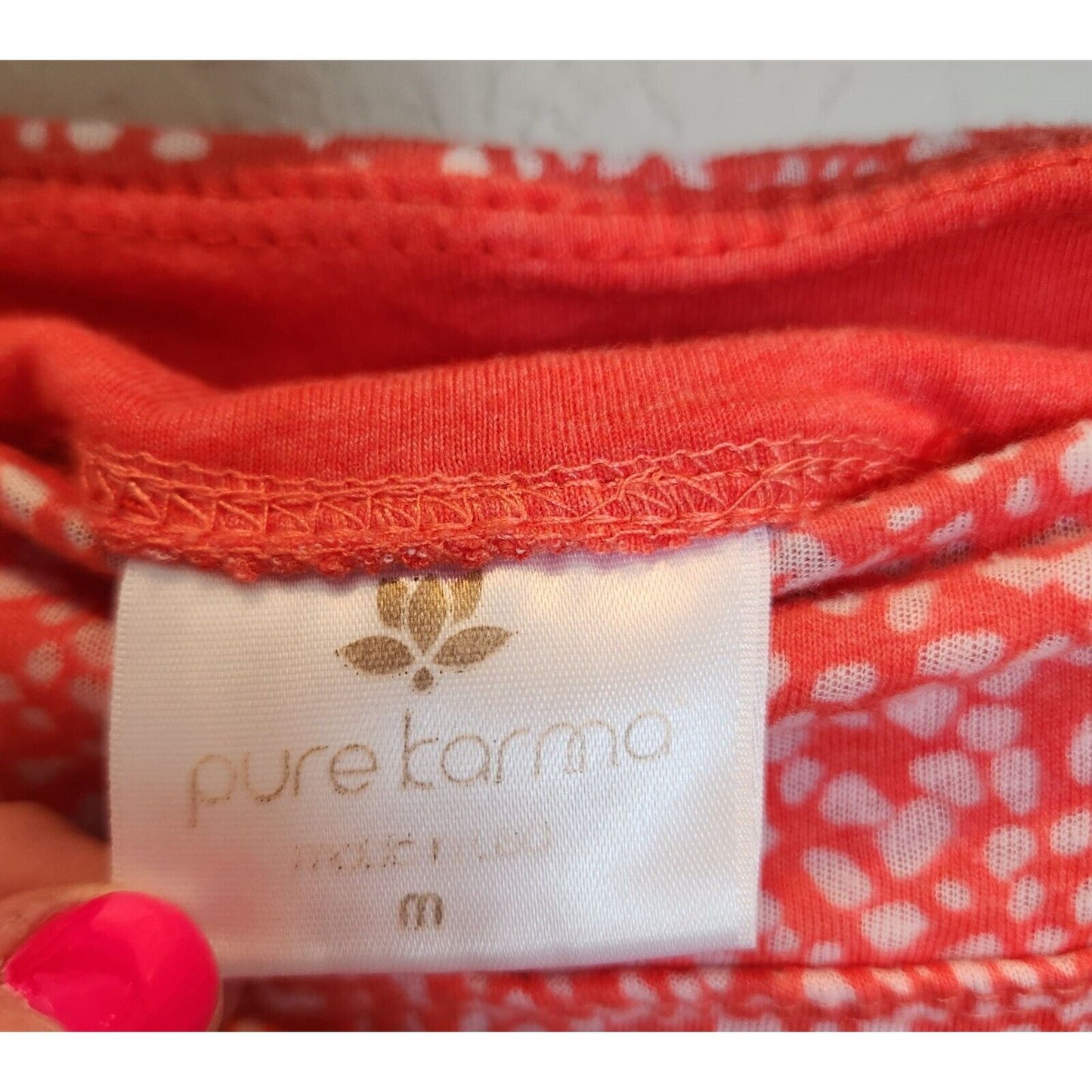 Pure Karma Womens Sz M Athletic Tennis Skirt Coral Pink