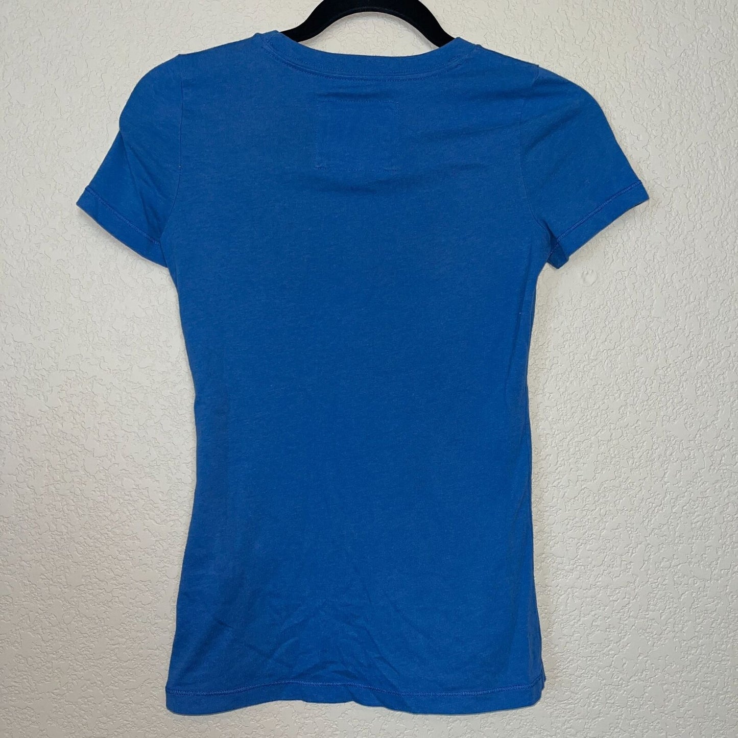 Vintage Abercrombie Kids Girls Sz L Short Sleeve Graphic T Shirt Hawks Blue