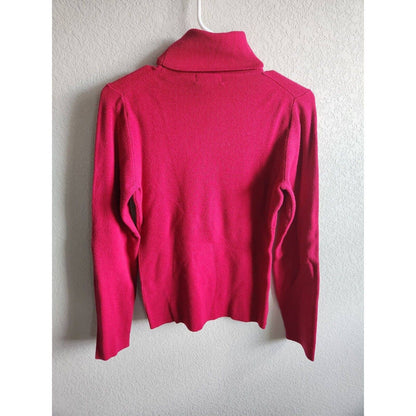 Vintage The Limited Womens Sz M Turtleneck Long Sleeve T Shirt Dark Pink Y2K