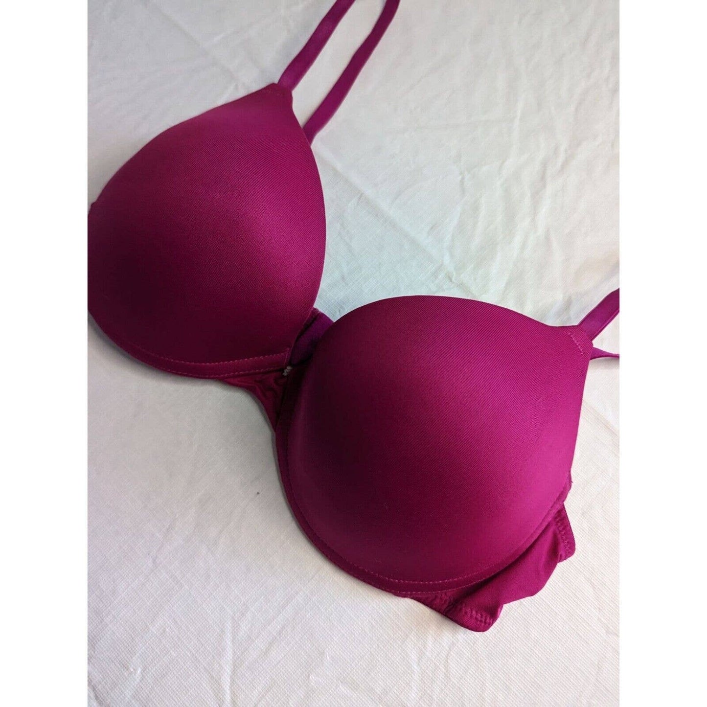 So Intimates Womens Sz 36C Padded Push Up Bra Dark Purple Pink