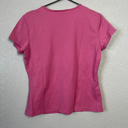 Vintage Merona Womens Sz M Short Sleeve T Shirt Blush Light Pink