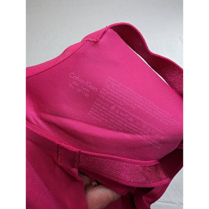 Calvin Klein Mujer Sz 36D Camiseta Sujetador Sólido Rosa Oscuro