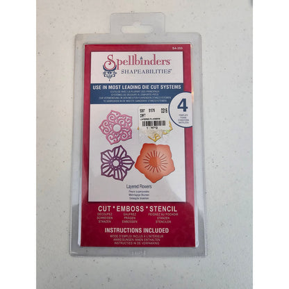 Spellbinders Shapeabilities Layered Flowers Steel Craft Die Set S4-355