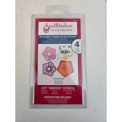 Spellbinders Shapeabilities Layered Flowers Steel Craft Die Set S4-355