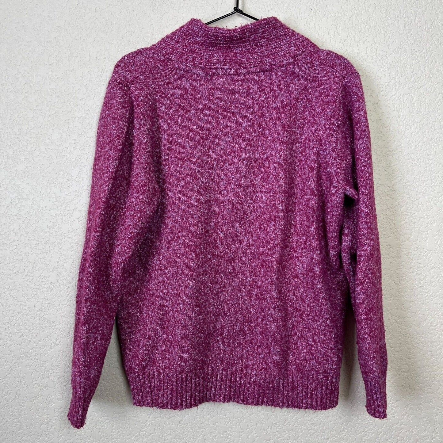 Croft & Barrow Womens Sz 1X V Neck Pullover Knit Sweater Pink