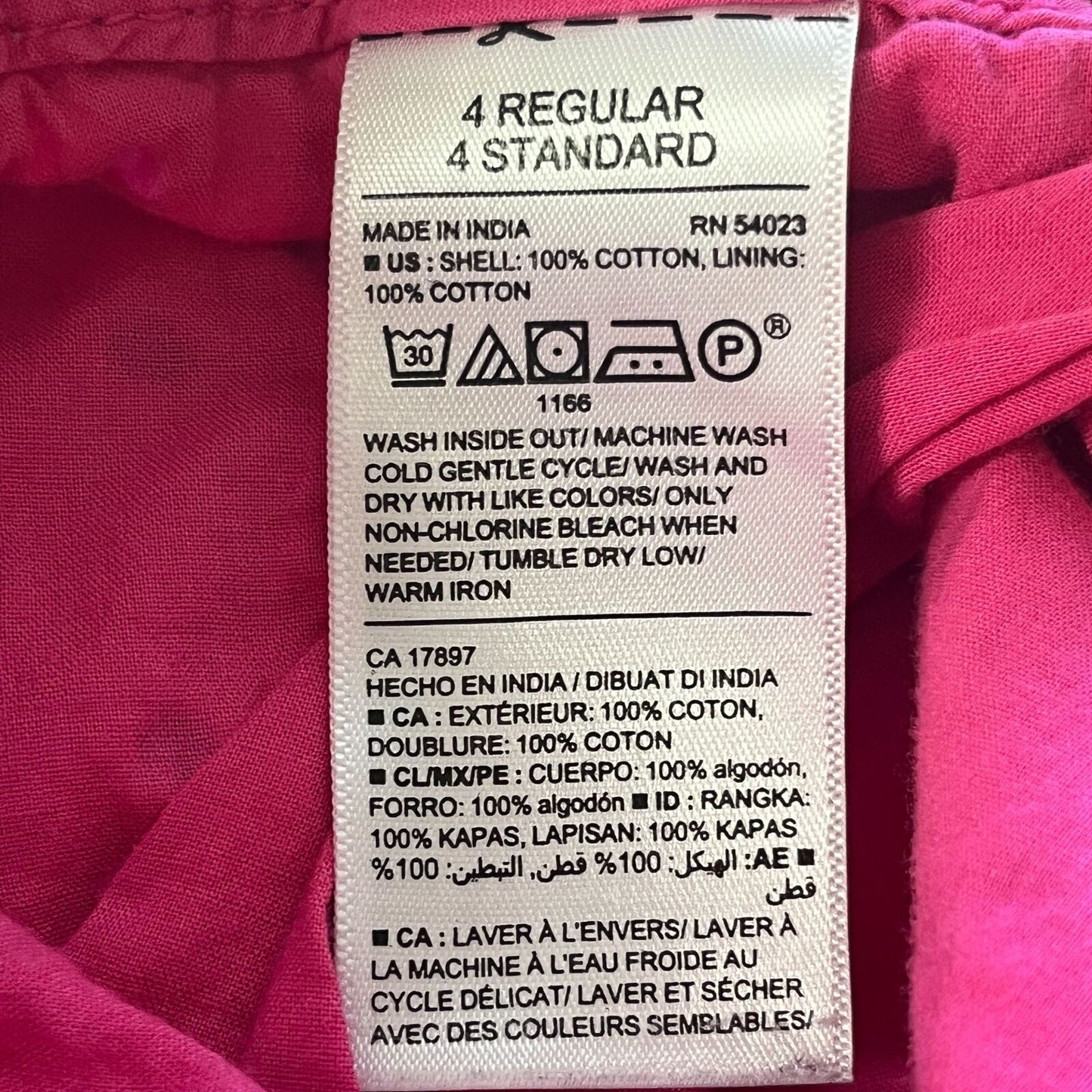 Old Navy Womens Sz 4 Bright Pink Chino Shorts Cotton