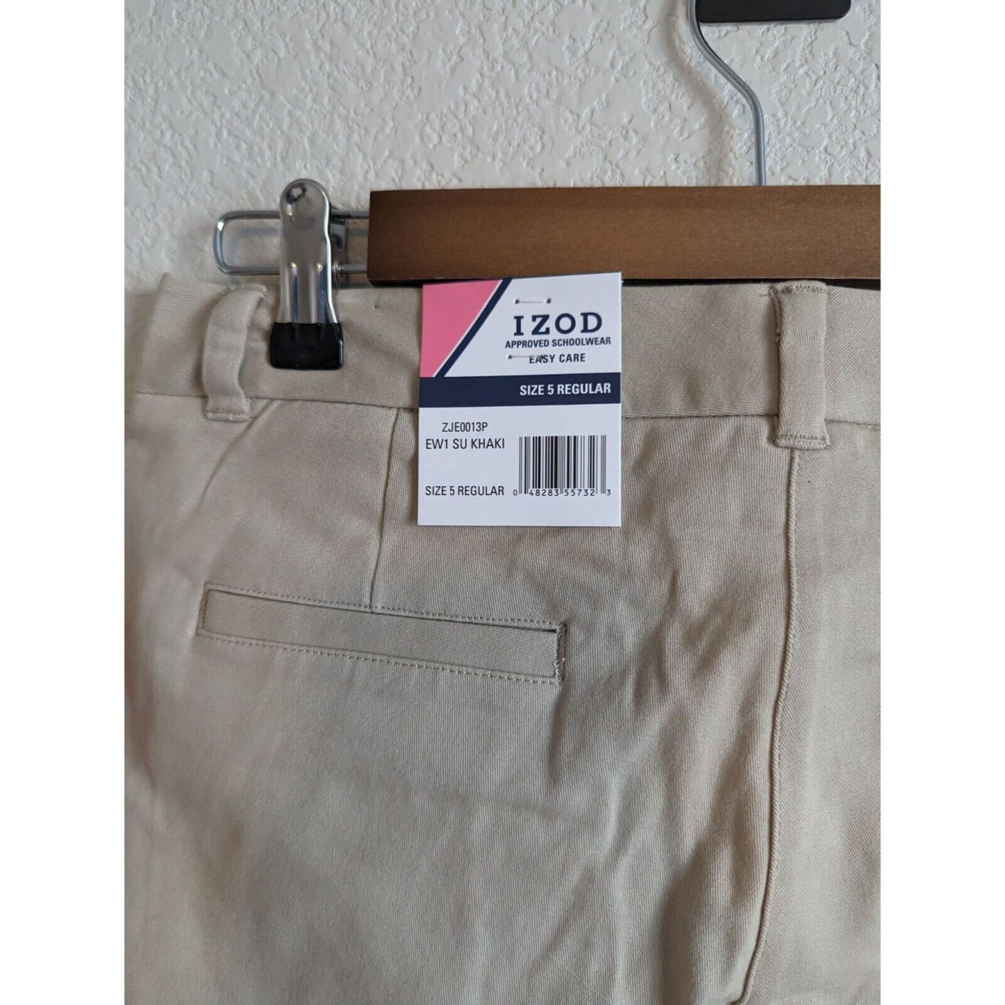 Izod Juniors Sz 5 Khaki Beige shorts School Uniform NEW