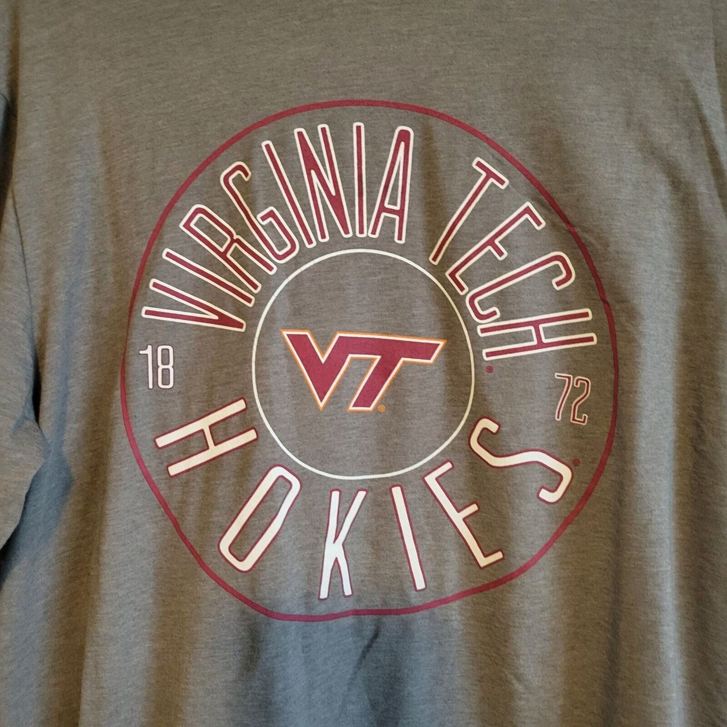 Virginia Tech Hokies Mens Sz S Short Sleeve T Shirt Image One NEW